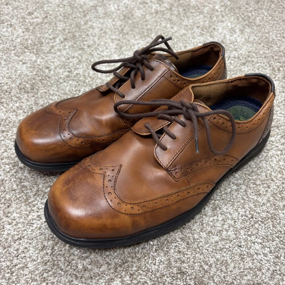 Florsheim Work Loedin Steel Toe Wingtip Oxford Shoes Mens 10.5 D Brown FS2023